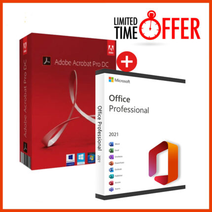 Adobe Acrobat Pro 2021 + Office 2021 Professional Plus (BUNDLE)